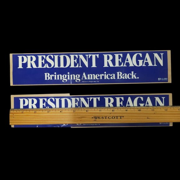 President Reagan Bringing America Back 1984 Presidential Campaign Stickers NOS - Picture 4 of 6